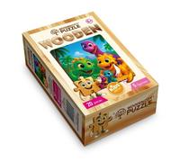 Wooden City WDCCH99054-SV Puzzle da 20 pezzi - Jurassic Friends