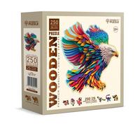 Wooden City WDCHE0165-L Puzzle da 250 Pezzi Sagomato in Legno - Bright Eagle