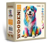 Wooden City WDCHE0320-L Puzzle da 250 Pezzi Sagomato in Legno - Rainbow Buddy