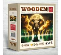 Wooden City WDCNB1010-0034-XL Puzzle da 1000 Pezzi in Legno - Elephant Drems