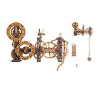WOODEN.CITY Steampunk Gearworks - Orologio puzzle 3D in legno, kit fai da te, per costruire il tuo puzzle con ingranaggi mobili, 288 parti, kit per la costruzione di orologi meccanici per adulti