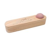 Wooden Clapper Sewing Tool, Quilting Point Press with Built-In Pin Cushion, Smooth Hardwood Finish, Heat Resistant Design, Constructed from Sturdy Beech Wood Materials, 9.45x2.36x1.57in