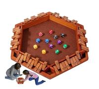 Wooden Close The Box - Set da tavolo per 6 giocatori, versione a doppio blocco | Set di matematica da tavolo tradizionale con 10 schede numeriche per famiglia, adulti, bambini, uomini e