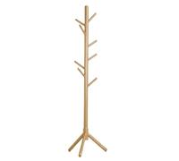 Wooden Clothes Rack | Freestandings Coat Tree with Multiple Hooks | Heavy Duty Hat Organizer, Stylish Entryway Stand, Jacket Purse Holder, Modern Garment Hanger for Home, Officez, Living Room
