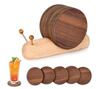 Wooden Coasters for Drinks Funny Cute Coasters Funny Unique Cute Small House Warming Gifts New Home Decor Table Decor Weird Stuff for Mom Upgraded Dia (3.5 * 3.5 inches)