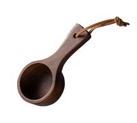 Wooden Coffee Scoop - Natural Beech Measuring Spoon Tool, Eco Friendly Long Handle Canister Server, Compact Farina Sugar Kitchen Gadget, portatile all'aperto Campeggio Utility Utensil For Coffee Love