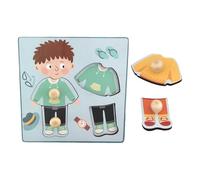 Wooden Cognitive Board Game - Educational Learning Puzzle Toy | Intelligence Development Base Map Interactive Parent Child Play Montesśori Gift for Kids 2-5 Years Old