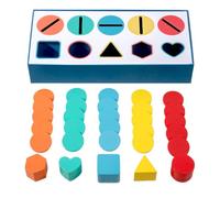Wooden Color Shape Sorting Box - Geometric Learning Blocks, Fine Motor Toys, Color Recognition Educational Set, Cognitive Skill Development | Hand Eye Coordination Activity, Boy