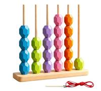 Wooden Color Sorter, Stacking Educational Toy, Fun Rock Shapes with Bright Colors, Kids Learning Activity, Color Sorting Game with Safe Materials, Classroom Kindergarten for Birthday Morning Home