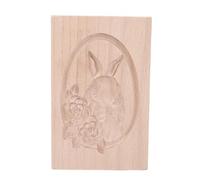 Wooden Cookie Mold Carved Rabbit Shape Baking Press Mold For Dough Chocolate Fondant Clay Crafts,Essentials For Family Gatherings And Celebrations 8x13x2cm