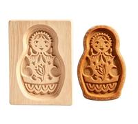 Wooden Cookie Mold, Embossed Baking Stamp, 1 Piece Cutter with Carved Build | Traditional Cookie Press, Baking Tool with Intricate Design, Cookie Mold for Kitchen and Parties