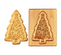 Wooden Cookie Mold, Embossed Baking Stamp, 1 Piece Cutter with Carved Build | Traditional Cookie Press, Baking Tool with Intricate Design, Cookie Mold for Kitchen and Parties