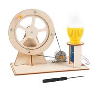 Wooden Crank Power Generator - Manual Energy Maker, Science Discovery