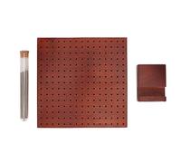 Wooden Crochet Blocking Board, Crochet Knitting Blocking Mat for Granny Squares, 225 Precision Pin Holes Rubber Wood Board with Stainless Steel Rods, Reusable Blocking Tool for Kni