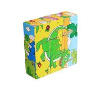 Wooden Cube Puzzle, Early Learning Toy, Brain Teaser Game for Cognitive Skill Development, Natural Wood Blocks with Smooth Edges, Educational Toy Set, Puzzle Game for Kids Classroom Home Study