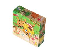 Wooden Cube Puzzle Toy, Stem Learning Blocks, Interactive Brain Teaser Game, Educational Puzzle Set for Kids Home Classroom School Kindergarten Preschool Daycare, Cognitive Skill Development