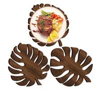Wooden Cup Coasters 3 Piece Heat Resistant Table Drink Mats
