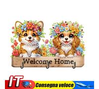 Wooden Cute Dogs Diamond Painting Art Craft Wall Hooks DIY Crafts Decor IT