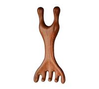 Wooden Deer Antlers Comb - Fashionable Sandalwood Texture, Wide Tooth Massage Tool, Improves bloodd circulationn, Durablee Handcrafted Material Ensures Gentle Styling | Bathroom Counter, Dressing Tabl
