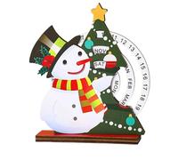 Wooden Desk Calendar - Desk Block Countdown Calendar To Christmas | Tabletop Ornaments | Seasonal Decor Accessories For Table Bedroom Hotel School Dormitory Classroom Apartment