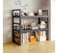 Wooden Desk Hutch Top - Desktop Bookshelf & Storage Rack for Home Office & College Dorm - Stylish Desk Shelf Organizer for Efficient Workspace & Dorm Room Solutions