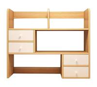 Wooden Desk Organizer per cappelli con porta di cabinet for Dorm Room Storage Sturdy and Elegant Bookshelf Holder for Desk Top White Small Size