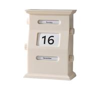 Wooden Desktop Calendar - Perpetual Block Date Display Organizer, Stylish Reusable Calendar for Home Office | Cute Modern Desk Decoration for Teachers Friends Family Coworkers Study Table Living Room