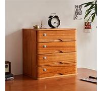 Wooden Desktop Storage Box with Lockable Drawer Desktop File Cabinet for Office Supplies 4 Tier Data Storage Cabinet (Colore: Cherry)