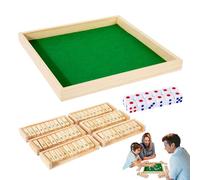 Wooden Dice Game, Family Board Toy, Tabletop Entertainment, Foldable Design Interactive Gameplay Ideal for Camping, Team Bonding, Holiday Parties, 11.81x11.81x1.02 Inches