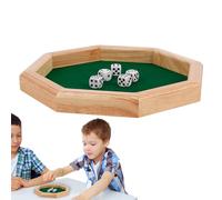 Wooden Dice Tray - Dice Trays | Octagonal Design Mat Rolling Box | Octagonal Wood Dices Mat Rollings Tray Dices Rolling Box | Portable Dicee Trays For Family Gatherings, Travel