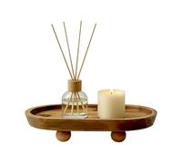 Wooden Display Risers, Oval Pedestal Stand, Perfume Display Shelf, Small Wooden Pedestal for Home Kitchen Bathroom Sink Toilet Coffee Candle Plant Sponges Perfume Bar Decorative Displays Stand