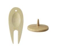 Wooden Divot Tool, Sturdy Small Golf Accessory, Divot Repair Marker Tool | Portable Natural Wood Compact Design for Golf Course Green Repair, Birthday Party Favors, Outdoor Training Practice
