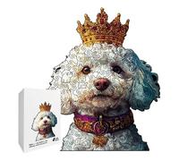 Wooden Dog, Animal Shape Jigsaw Stress Relief Brain Teaser Features, Creative Wooden Game for Collectors Families Dog Lovers Home Office Living Room Game Night Use