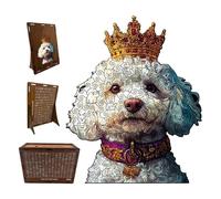 Wooden Dog, Animal Shape Jigsaw Stress Relief Brain Teaser Features, Creative Wooden Game for Collectors Families Dog Lovers Home Office Living Room Game Night Use