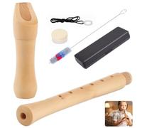 Wooden - Flauto dolce soprano registratore strumento con custodia rigida, Baroque Fingering C Key Britain style Wooden Recorder, strumento di registrazione per studenti adulti