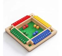Wooden Flip Card Activity Set for Seniors - Dice & Number Matching, Engages Cognitive Function, Reduces Boredom, Soothes Anxiety, Promotes Relaxation, 23x23cm, 350g(Colore)