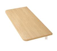 Wooden Floating Deciduous Table with Metal Stand, Living Room Bedroom Stand Workbench Computer Desk (Size: 40 x 25 cm) ()