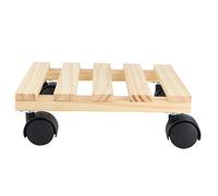 Wooden Flower Pot Base with Wheels | 360° Roller Moving Tray for Garden Supplies | Heavy Duty Plant Stand/Potted Tree Holder | Preserves Floors from Scratches