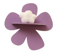 Wooden Flower Shelf, Cute Flower-Shaped Shelves, 11,81 x 11,42 in Funky Squiggle Design, Unique & Stylish, Sturdy & Functional for Bedroom, Bathroom & Living Room