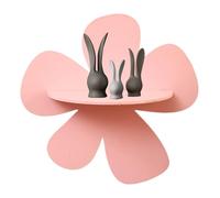 Wooden Flower Shelf, Cute Flower-Shaped Shelves, 11,81 x 11,42 in Funky Squiggle Design, Unique & Stylish, Sturdy & Functional for Bedroom, Bathroom & Living Room