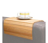 Wooden Foldable Table - Armrest Cup Holder, Couch Armrest Table, Wooden Divano Tray | Side Arm Holder, Folding Non-Slip Organizer for Coffee, Drinks, Snacks, Phones, Remotes, Room, Bedroom, Office