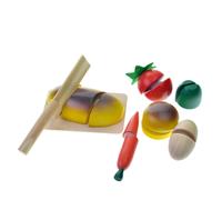 Wooden Food Kitchen Pretend Play children Fruit & Veg Bread Set Toys