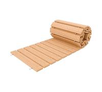 Wooden Garden Pathway - Roll Out Walkway Planks, Non Slip Straight Board with Widened Slat Design, Outdoor Deck Flooring Mat with Flexible Rope Connectors, Garden Path Pavers for Backyard Lawn Beach