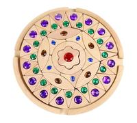 Wooden Gem Cubes Blocks - Early Learning Building System, Glitter Stacking Ornament Activity Accessory, Creative Pattern Development Toy for Holiday Birthday Use | Interactive Educational Construction