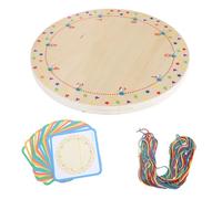 Wooden Geoboard Educational Toy Geometric Shape Pattern Mathematical Learning Board for Kids Preschoolers Basswood Material with Threads Cards