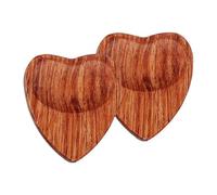 Wooden Guitar Picks, Heart-Shaped Anti-Slip Ukulele Picks, Made From High-Quality Solid Wood Smooth Grip Set, 2 pezzi Durevole Pick For Chitarra, Bass For Musicians 1,18 x 1,26 Inches Per Piece