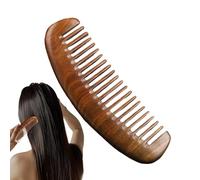 Wooden Hair Comb, Curly Hair Comb, Scalp Massager Combs, Handmade Hair Combs with Ergonomic Design for Travel and Daily Detangling of Thick, Curly, or Long Hairs (1 Piece)