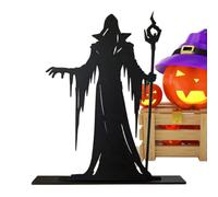 Wooden Halloween Tabletop Signs 20cm Gothic Silhouette Rustic Sculptures