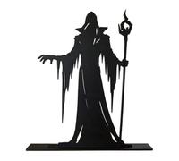 Wooden Halloween Tabletop Signs - Rustic Gothic Sculpture For Bookshelf
