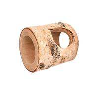 Wooden Hamster Tunnel - Natural Tree Trunk Hamster HideoutsTube, Criceto Tunnel for Dwarf & Syrian Camsters, Gerbils | Small Golden Pet Habitat, Cozy Birch Animal Hole Tunnel for rodents Enclosure, Se